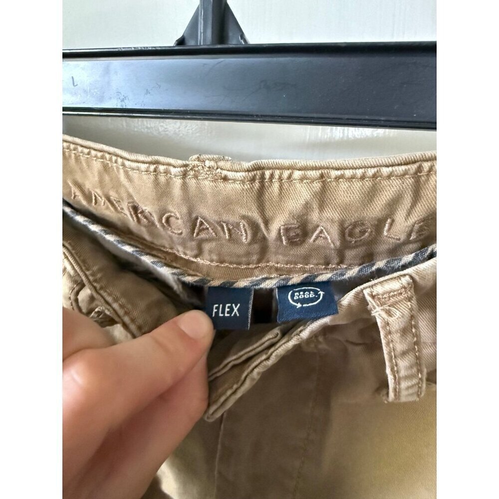 American Eagle FLEX men’s size 28 X 30 brown khaki pants - Picture 4 of 8